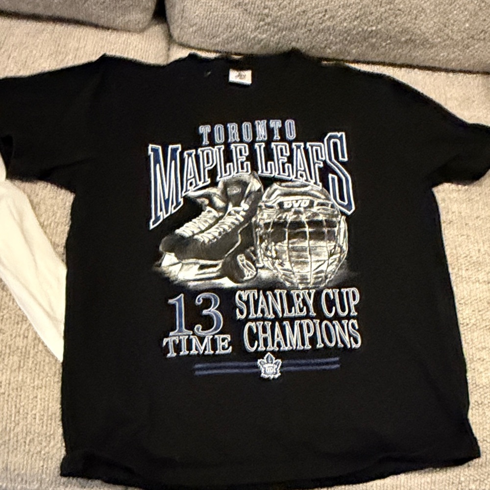 OVO Toronto Maple Leafs 13-Time Stanley Cup Graphic Tee - Black & Blue